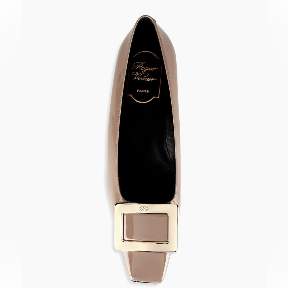 Roger Vivier Decollete Belle Vivier 45MM Patent Leather Pumps Size 39